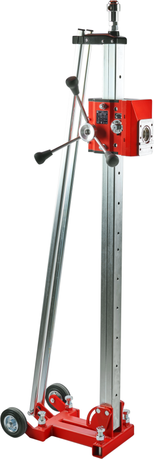 CARDI C 600-1500 extra long steel drill stand for core drill motor, ultra heavy-duty for very large drillings.