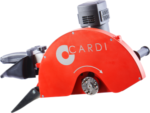 CARDI PE 400 hand-held or on rail wet blade saw with PE technology for 40 cm blade.