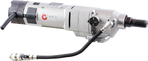 CARDI T2 220-EL core drill motor for wet drilling on stand.