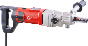 CARDI T2200 ME-24 hand-held or on stand core drill for dry and wet drilling with dust extraction system.