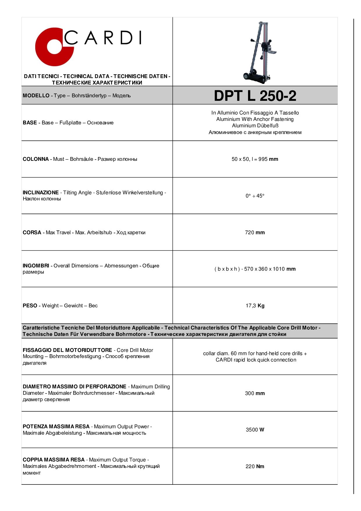 DPT L 250-2 Stand Manufacturer Declaration 20240226