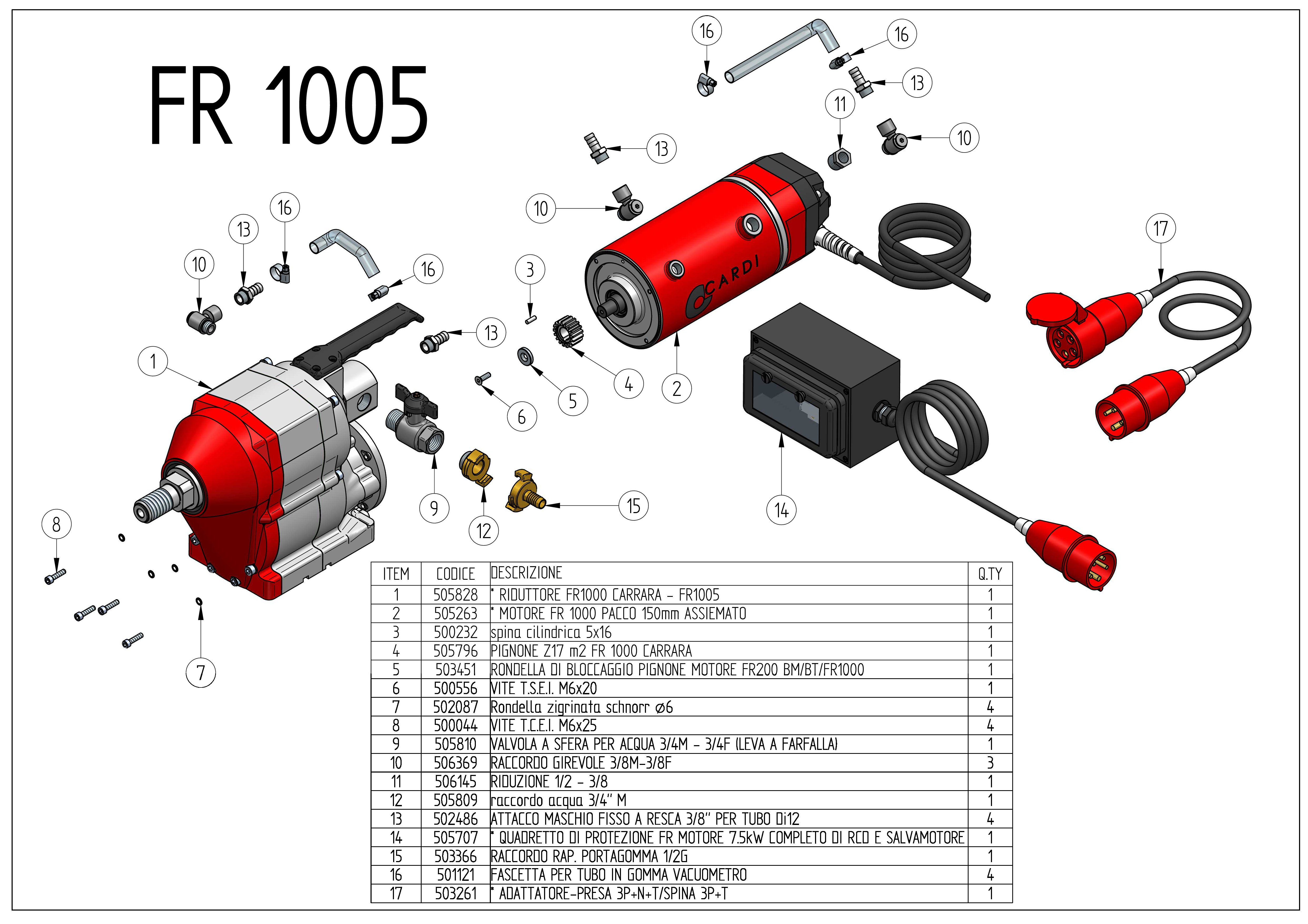 FR 1005 400V Exploded drawing 20250115