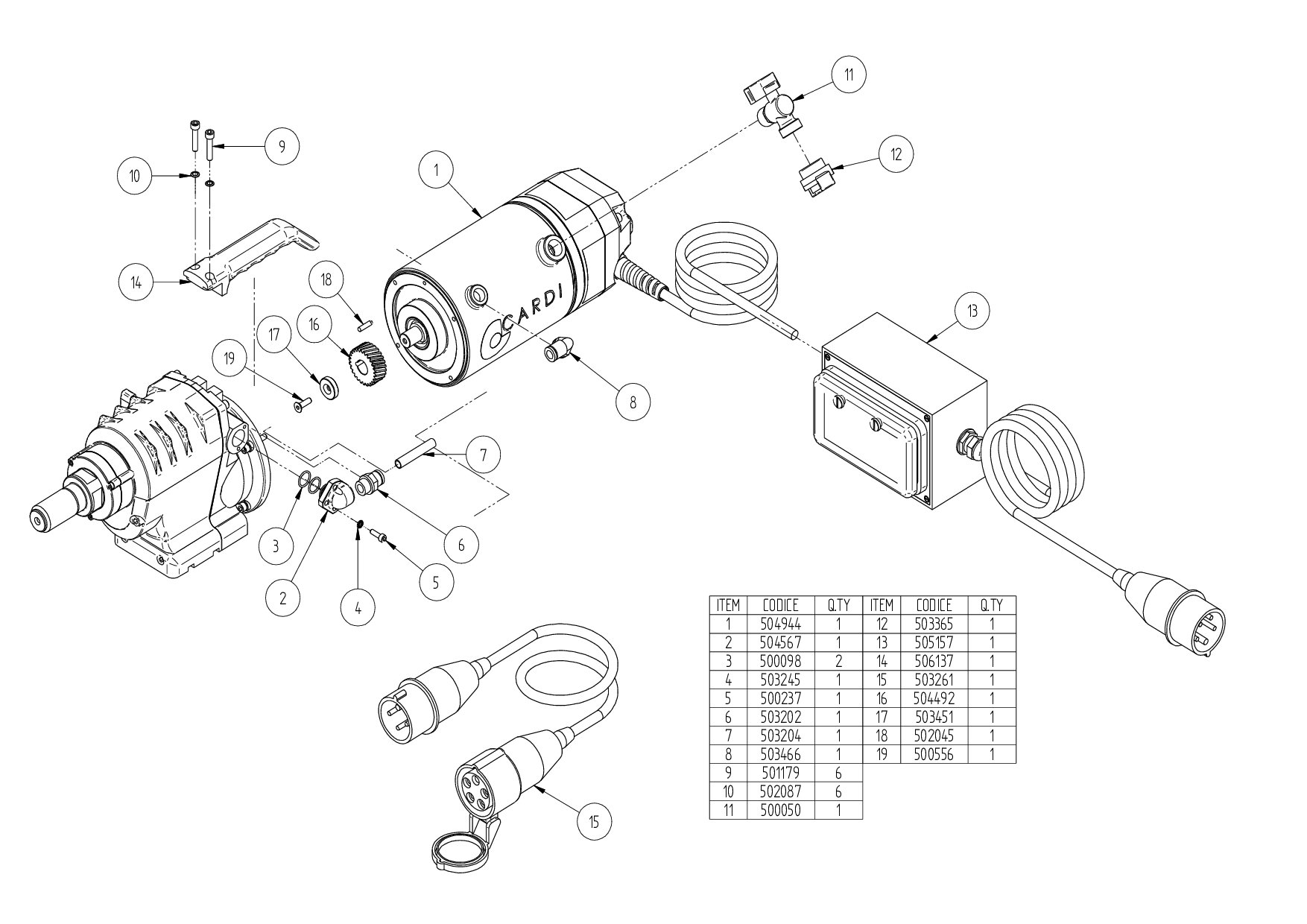 FR 205 400V Exploded drawing 20250115