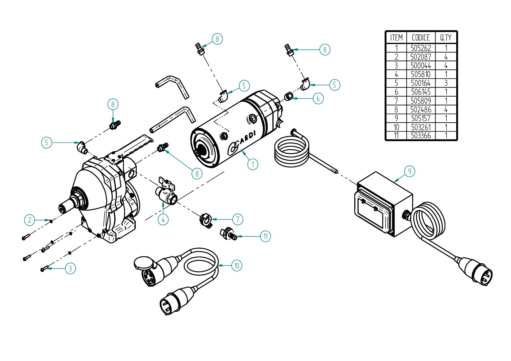 FR 805 400V Exploded drawing 20250115