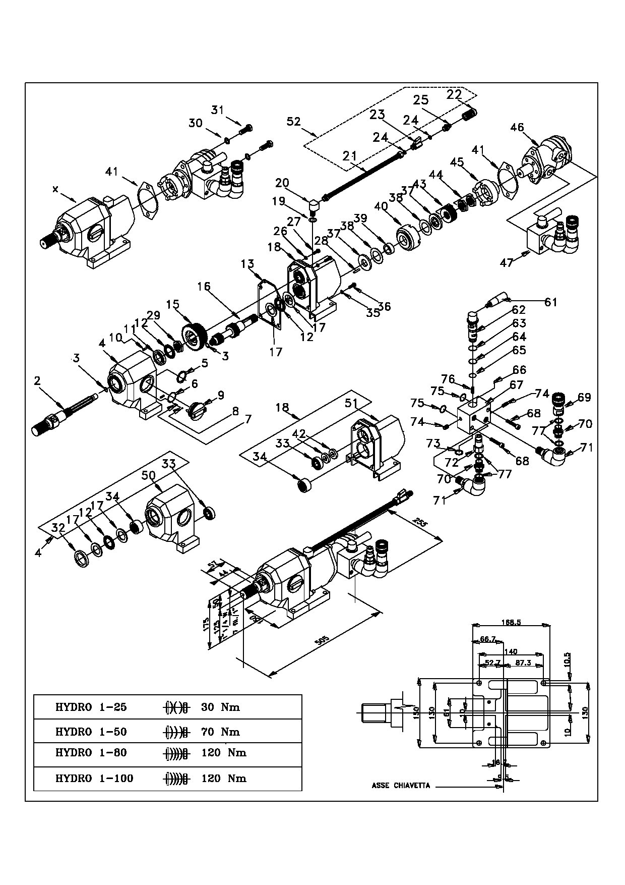 HYDRO 1-25, 50, 80, 100 Exploded drawing 20250115