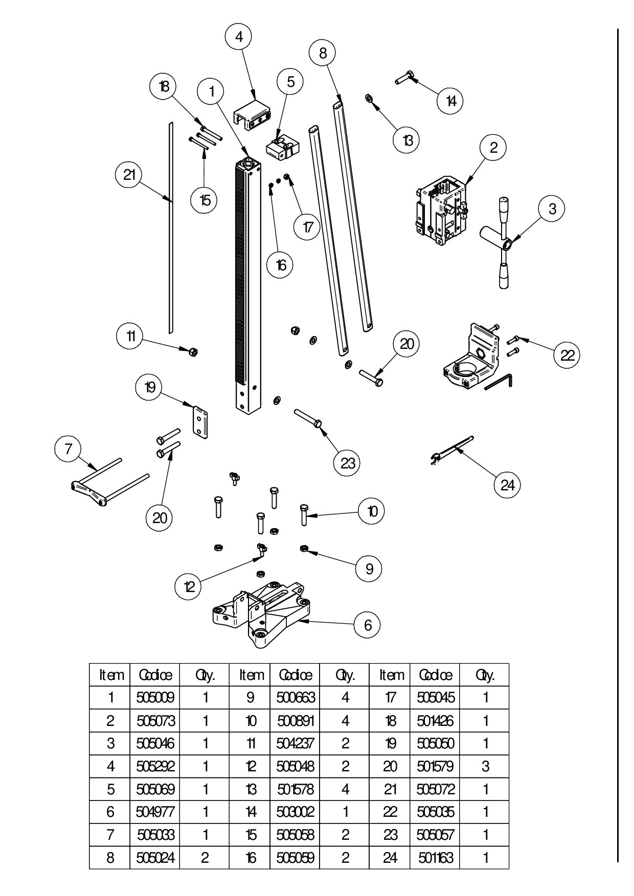 L 180 Stand Exploded drawing 20250117