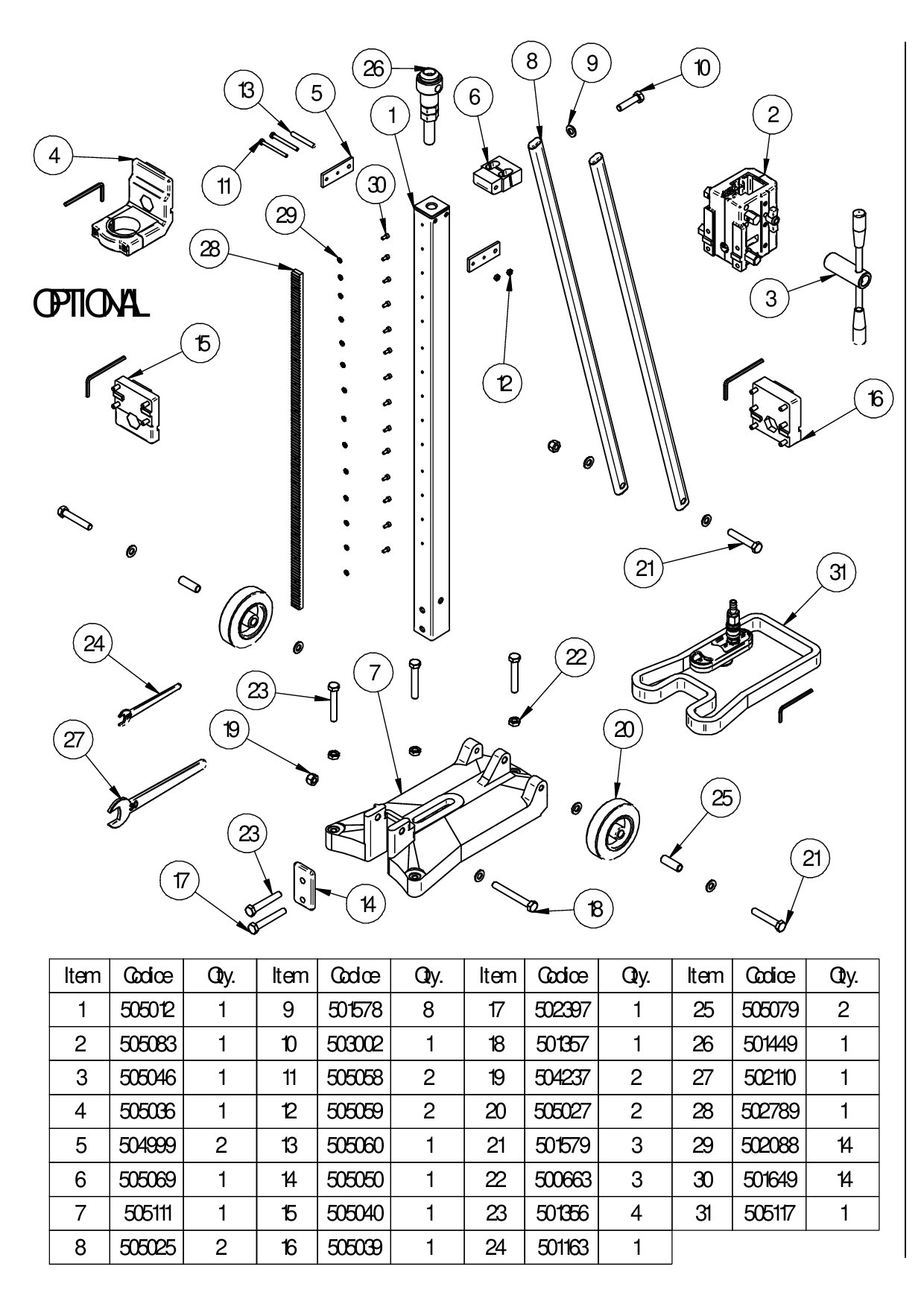 L 300 V Stand Exploded drawing 20250117