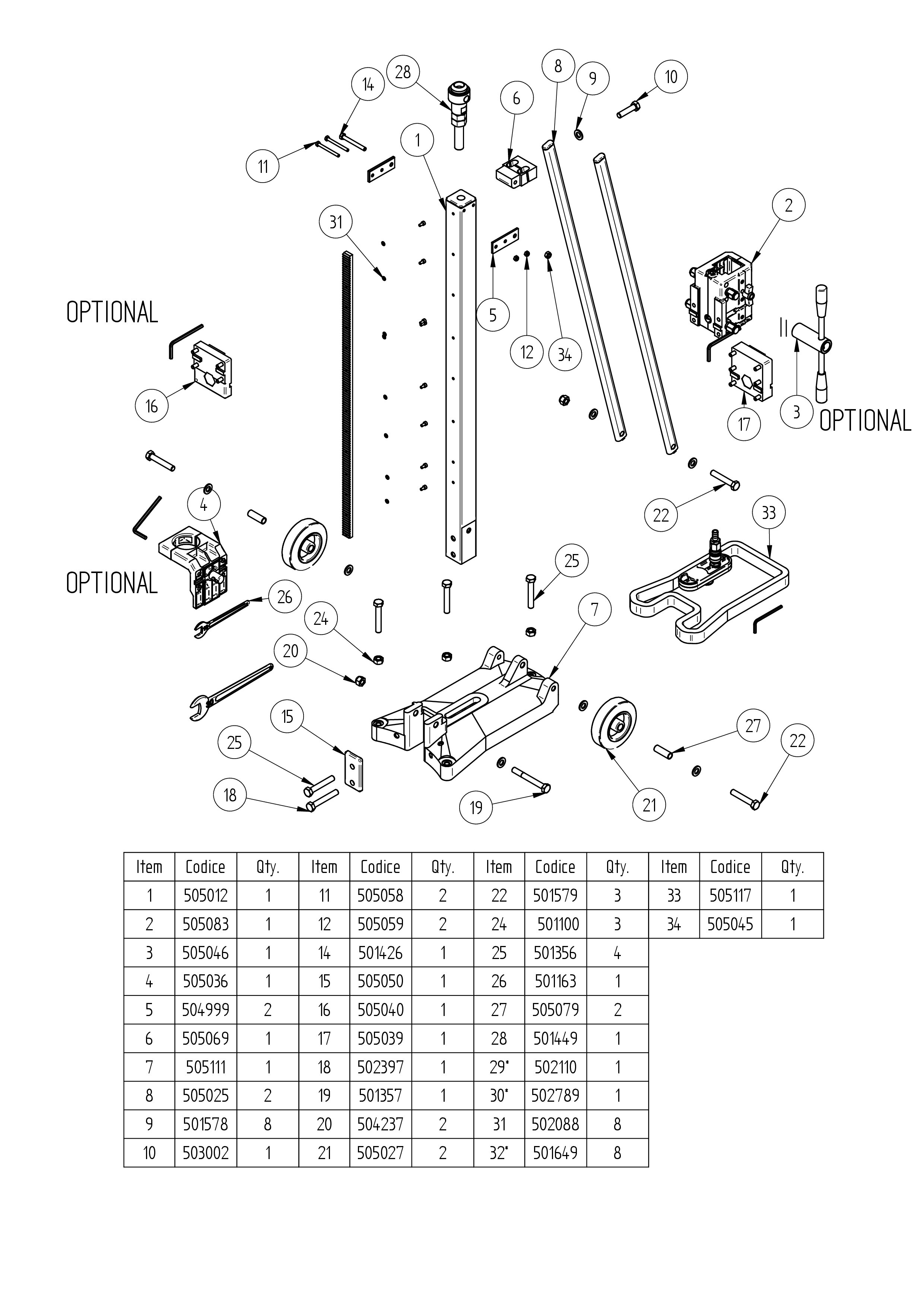 L 300 V Stand – Disegno esploso 20260915