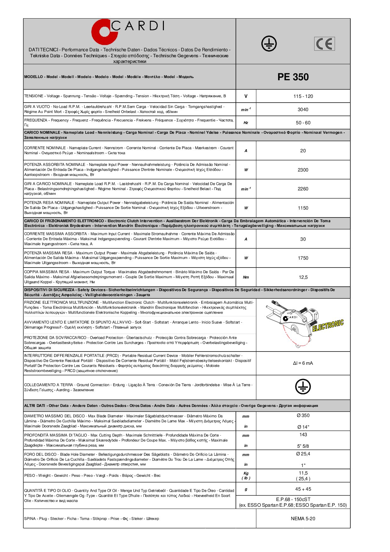 PE 350 120V USA Datasheet 20250110