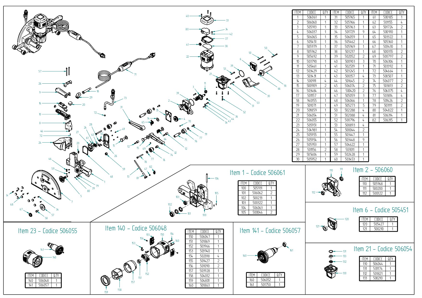 PE 350 230V Exploded drawing 20250117