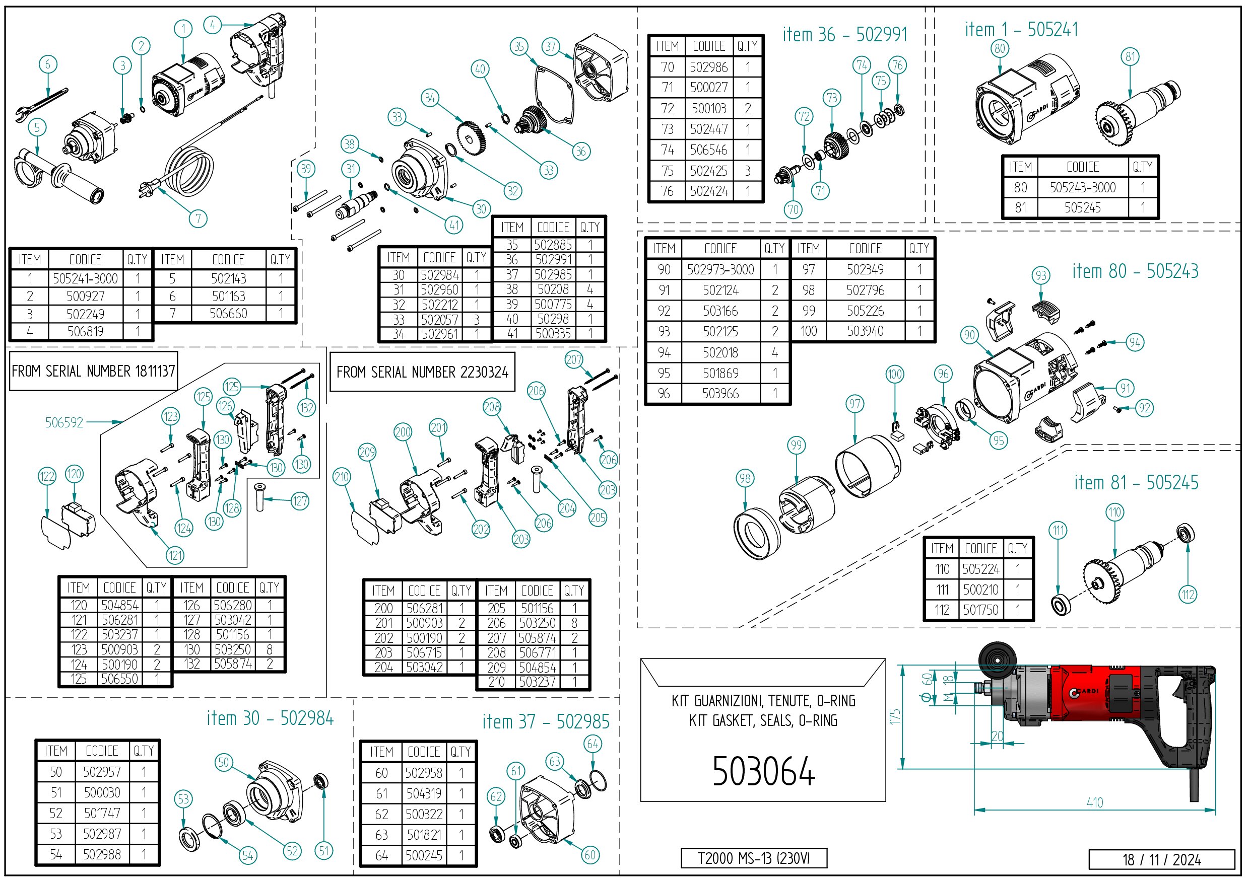 T2000 MS-13 230V Disegno esploso 20260512