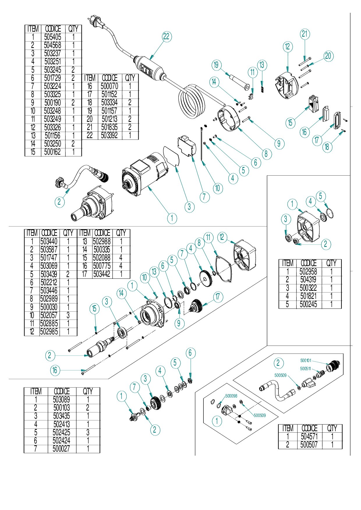 T2200 SU-15 230V Exploded drawing 20250115