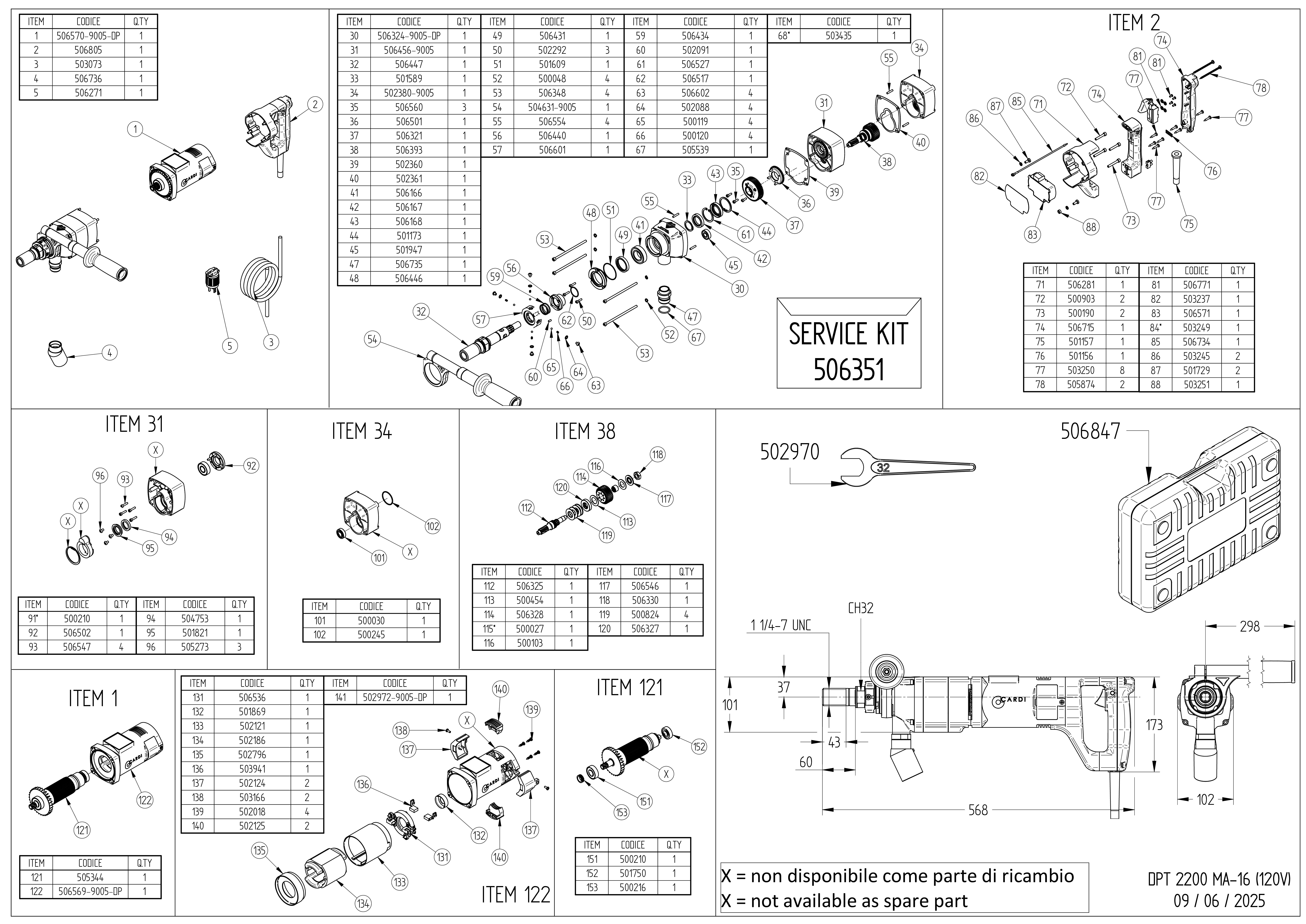 DPT 2200 MA-16 120V_Exploded drawing_20250609