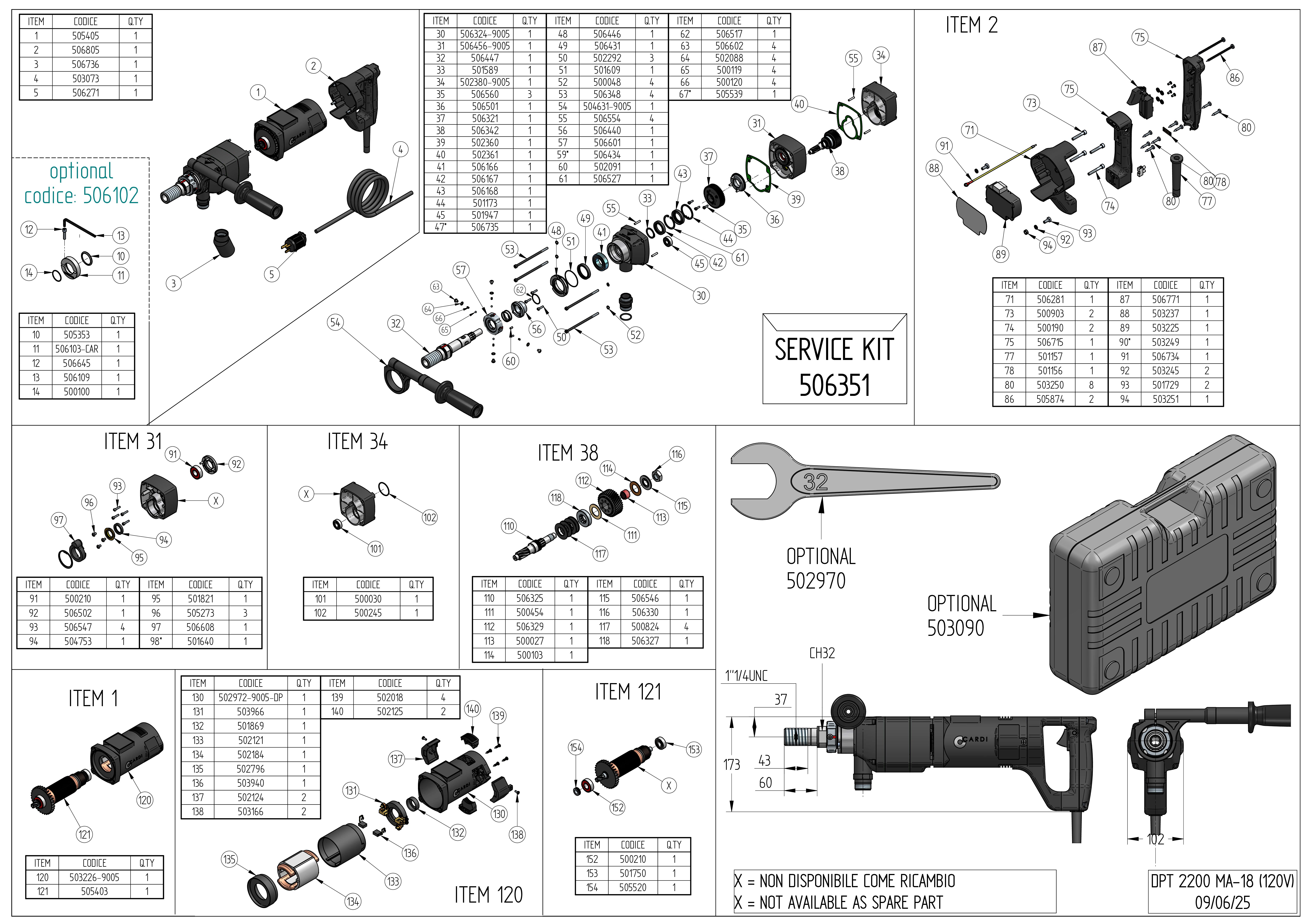 DPT 2200 MA-18 120V_Exploded drawing_20250609
