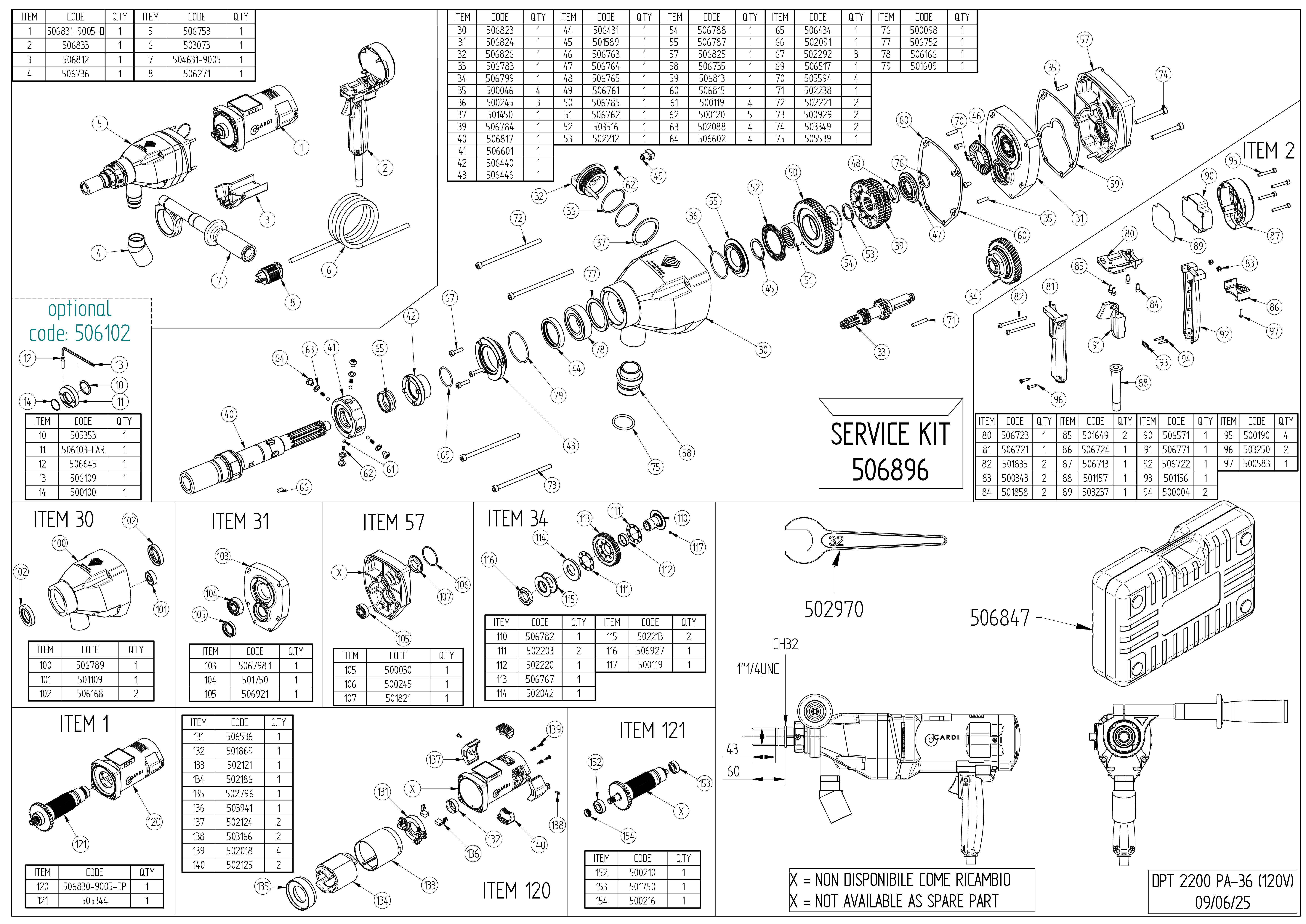 DPT 2200 PA-36 120V_Exploded drawing_20250609
