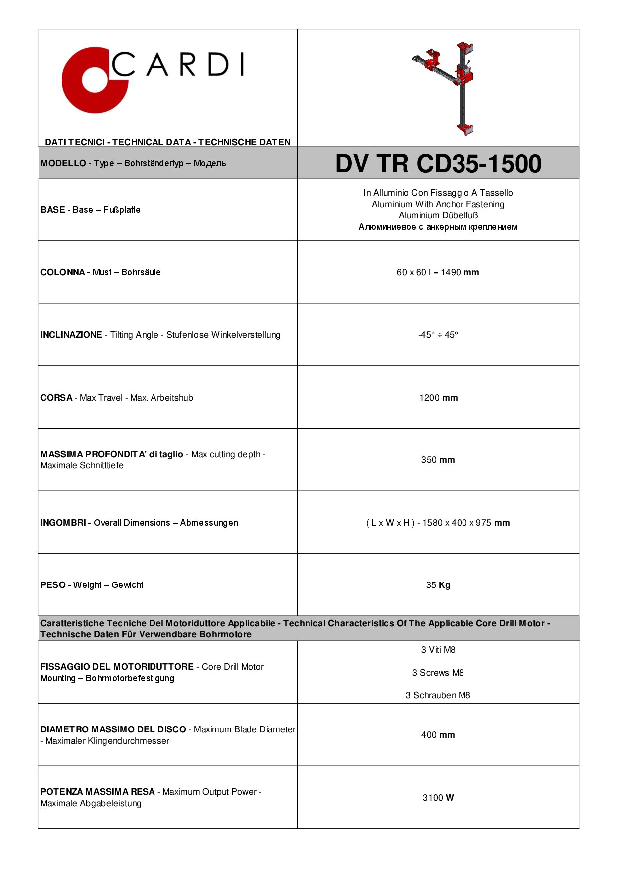 DV TR CD35-1500 Rail_Datasheet_20250507