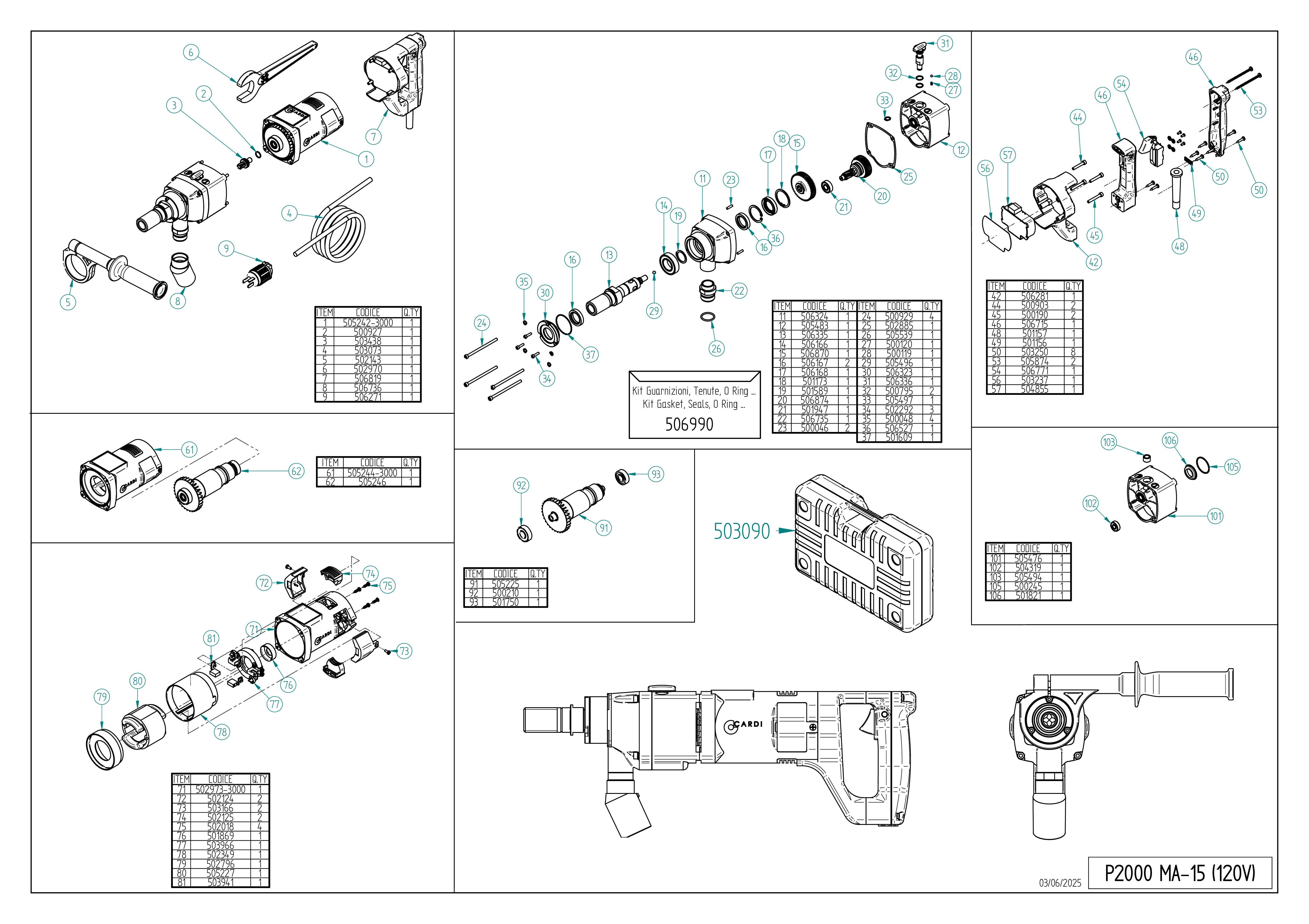 P2000 MA-15 120V_Exploded drawing_20250604
