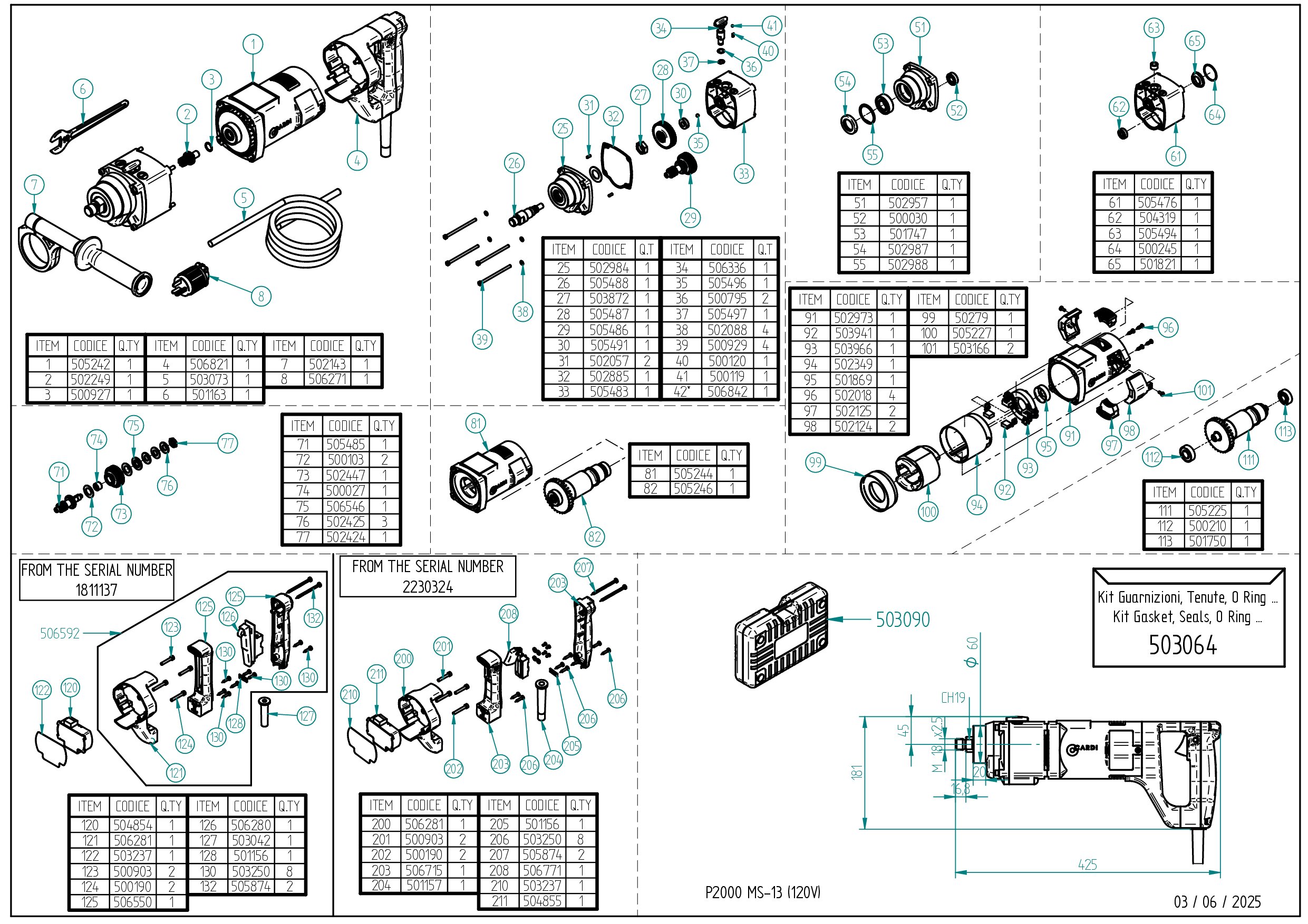 P2000 MS-13 120V_Exploded drawing_20250603