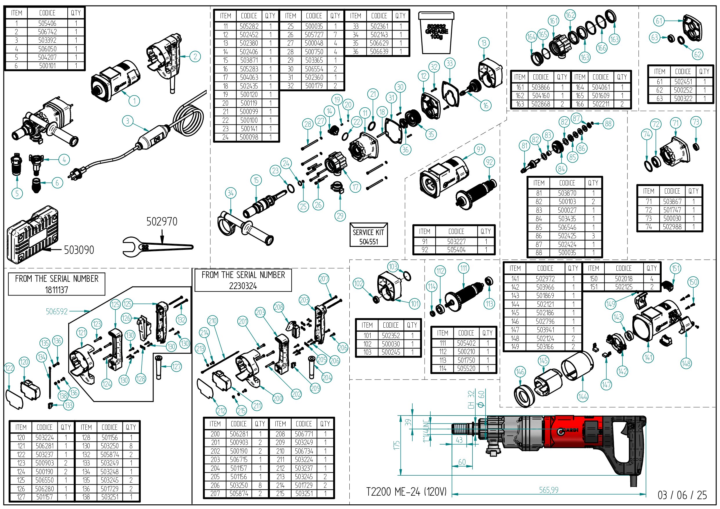 T2200 ME-24 120V_Exploded drawing_20250603