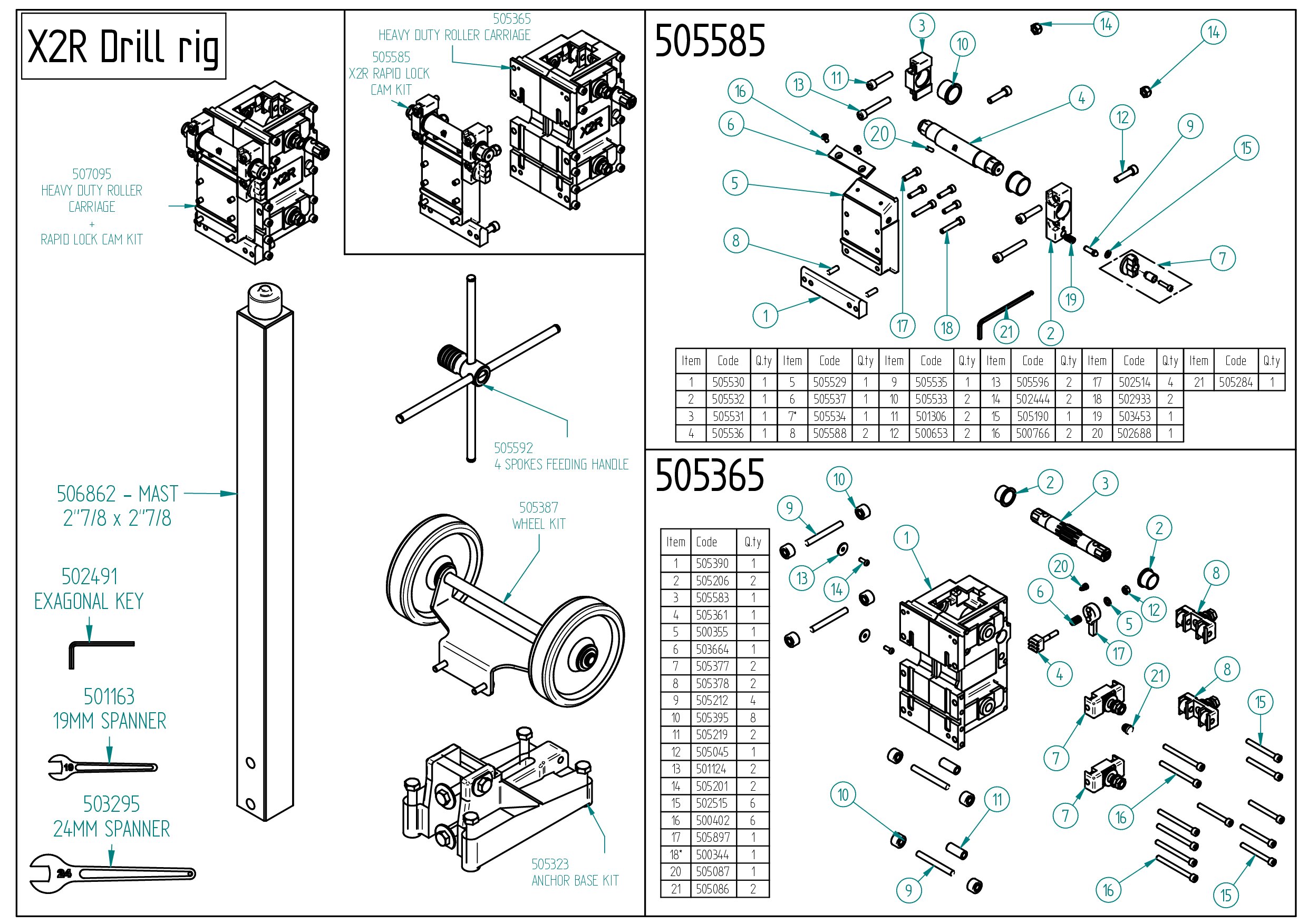 X2R Stand Exploded drawing 20250526